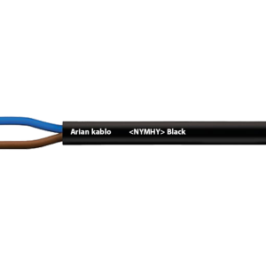 NYMHY black 2 core flexible cable